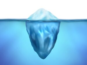 心のことを図解すれば、海に浮かぶ氷山があてはめられるという図