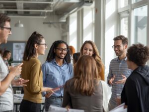 社員がイキイキと働いている