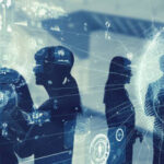 Business and technology concept. Group of engineer.