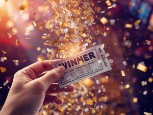 10億円の宝くじの当選をイメージしたもの