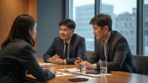 組織内においてメンターの果たす役割は大きい。人生の目標に向けた伴奏者であるという存在がメンターであるとの画像。