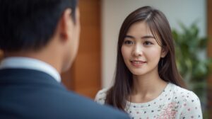 婚活をしている女性。断られて落ち込む必要はない。