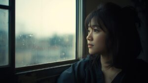 過去を思い出しては後悔をする女性