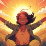 自分の人生を生きているという実感を持っている女性の図