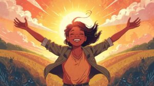 自分の人生を生きているという実感を持っている女性の図