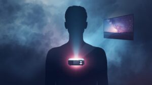 自分の心をプロジェクターとして映し出された映像を体験している