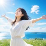抵抗することをやめて心が解放された女性